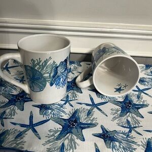 Nwt-🐠⭐️ 4 Cloth Placemats & 2 Matching Mugs